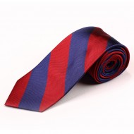 Corbata 100% seda jacquard HOWARDS LONDON,rayas azules y rojas